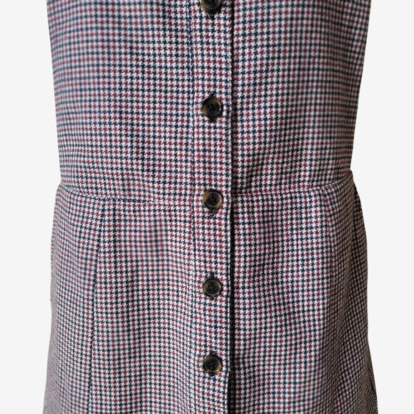Forever 21 Houndstooth Women's Button-Front Pinafore Mini Dress- M - Picture 7 of 10